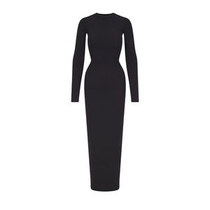 Skims Fits Everybody Crew Neck Long Sleeve Dress